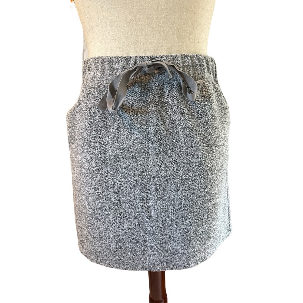 Loft womens gray soft‎ stretch drawstring skirt size M